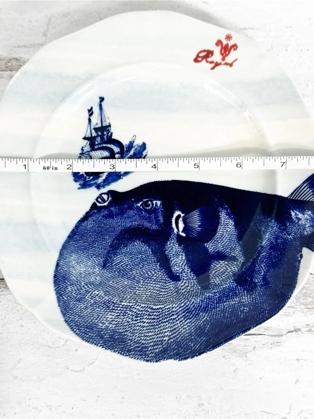 Anthropologie From The Deep Puffer Fish Salad Plate